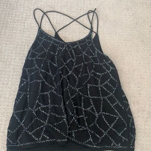Black Beaded Tank Top